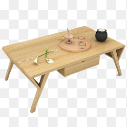 木桌子简约风格