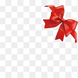 红色蝴蝶结边角装饰