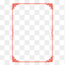 红色边框免抠图片
