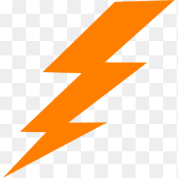 卡通橙色闪电