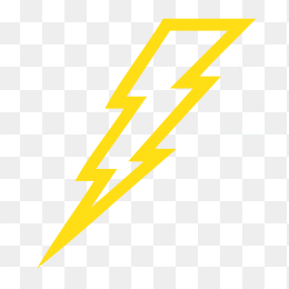 卡通黄色闪电