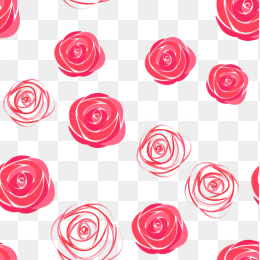 手绘粉色玫瑰花平铺底纹