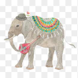 手绘大象坐骑