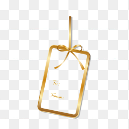 金色方形吊牌