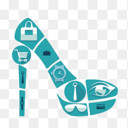 商务图标高跟鞋