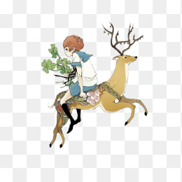 鹿与小男孩