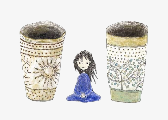 蓝衣小女孩