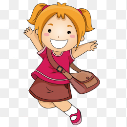 开心卡通女孩