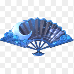 蓝色扇子