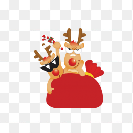 卡通鹿装饰边框