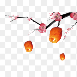 梅花和灯笼