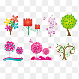 各种卡通树合集