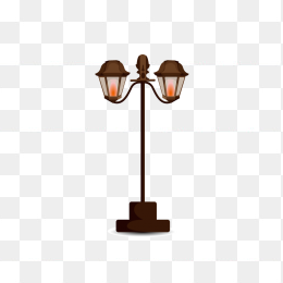 卡通路灯矢量素材