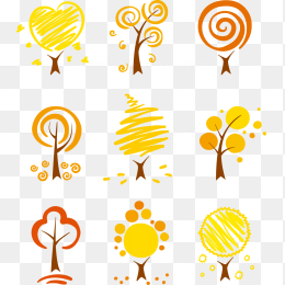 各种卡通树木合集