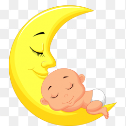 卡通月亮宝宝睡觉