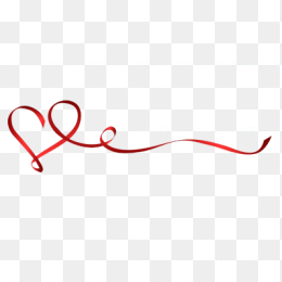 红色心形丝带