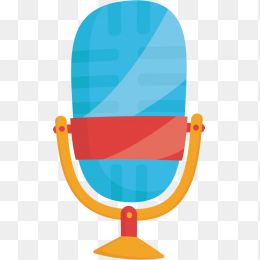 蓝色卡通麦克风