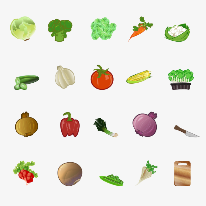 各种蔬菜图标合集