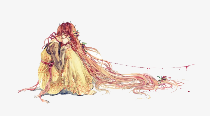 伤心的少女