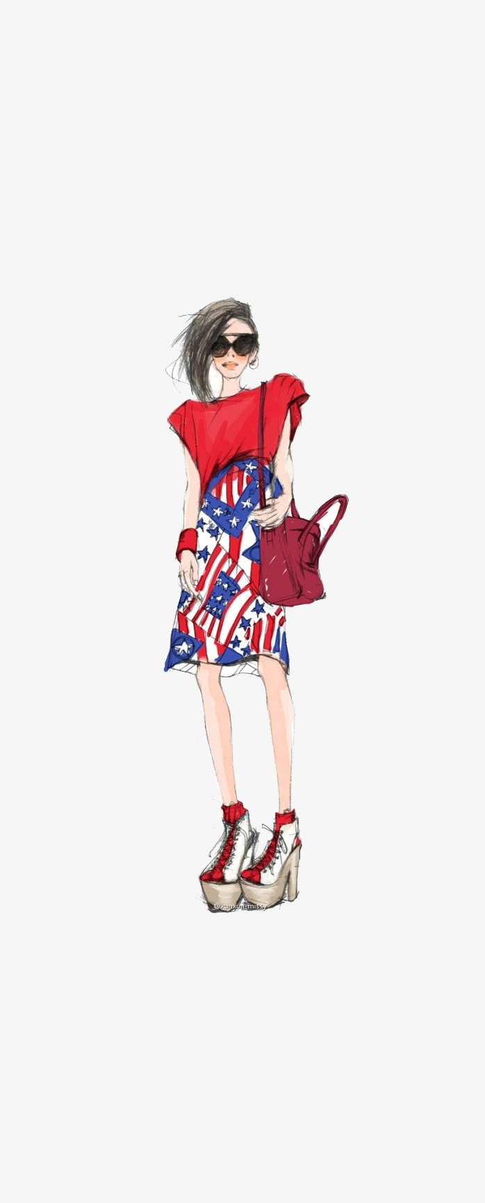 时尚少女插画