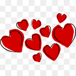 红色爱心装饰
