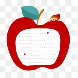 苹果形状标签