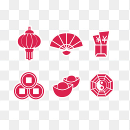 中国风红色图标