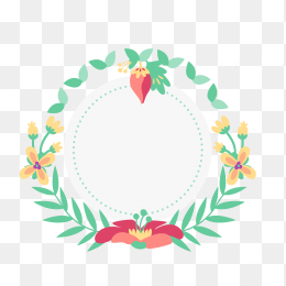 绿色小清新花纹