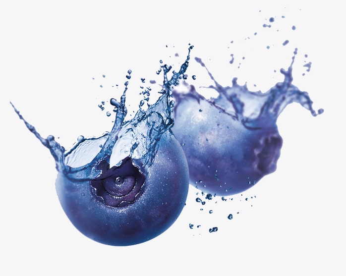 蓝莓果汁泼溅
