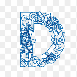 创意英文字母D