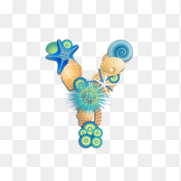 海滩素材英文字母Y