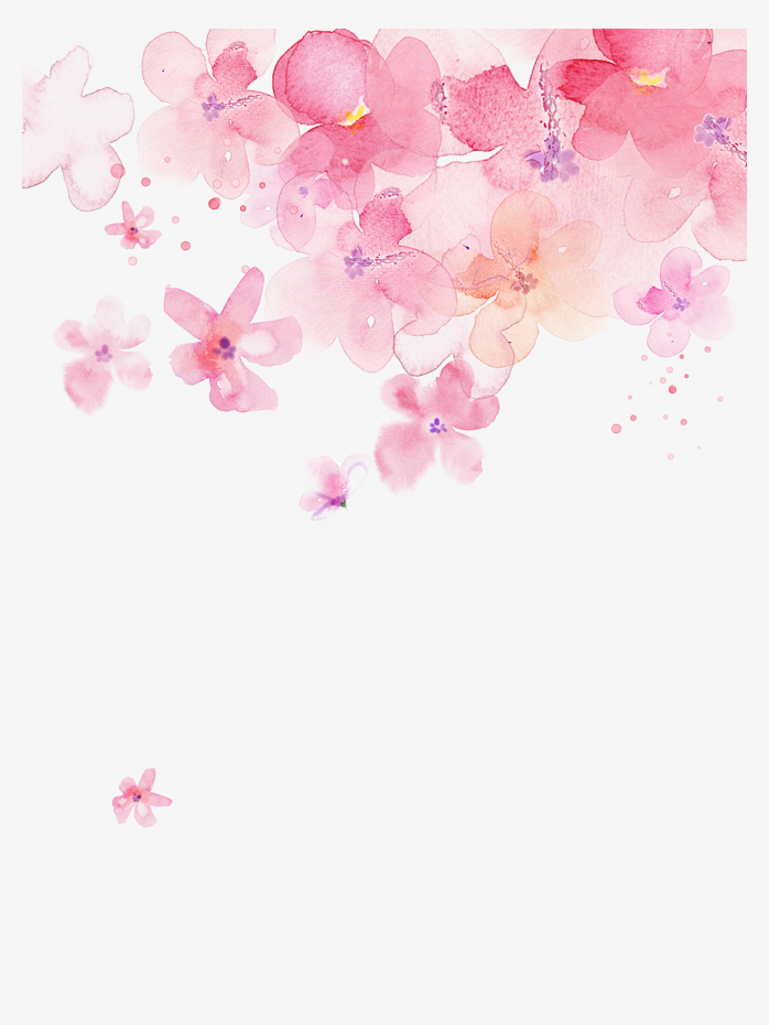 手绘粉色花瓣底纹