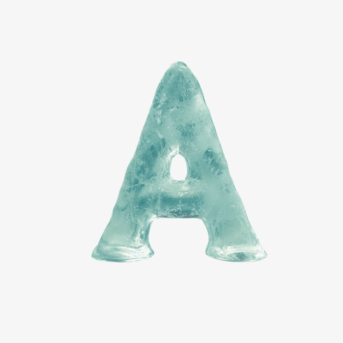 冰块字体字母A