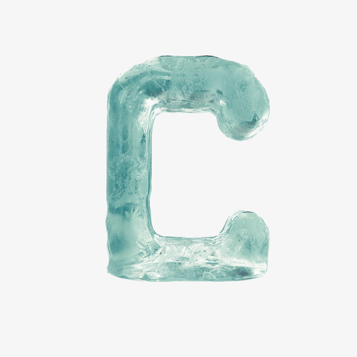 冰块字体字母c