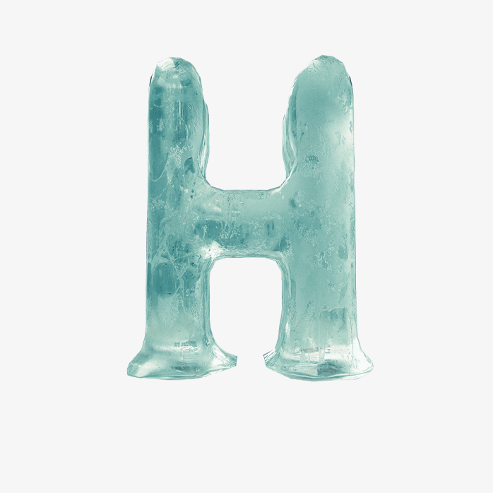 冰块字体字母H