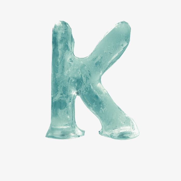 冰块字体字母K
