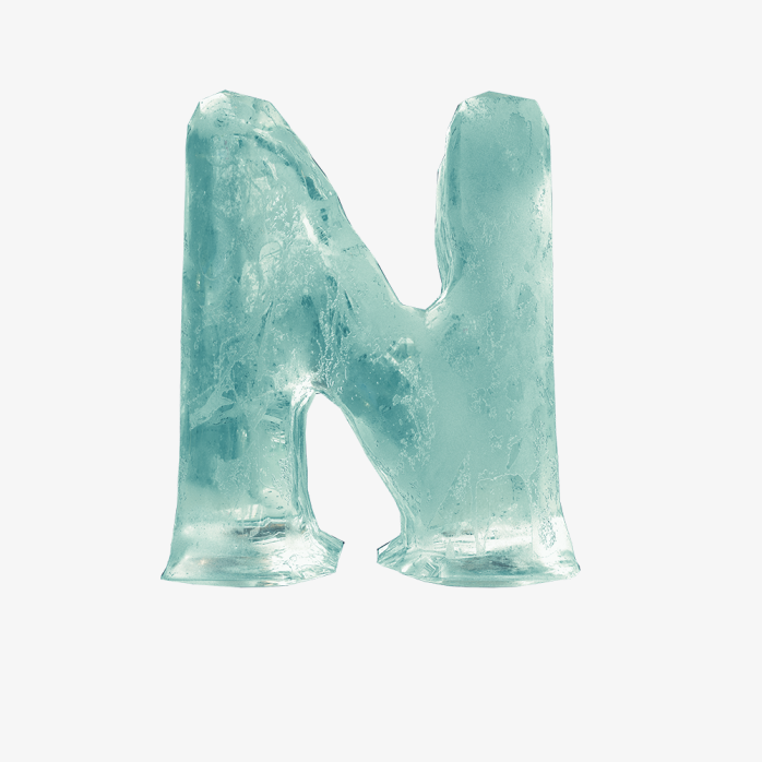 冰块字体字母N