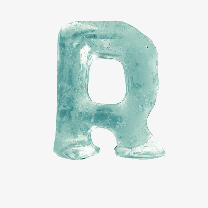 冰块字体字母R