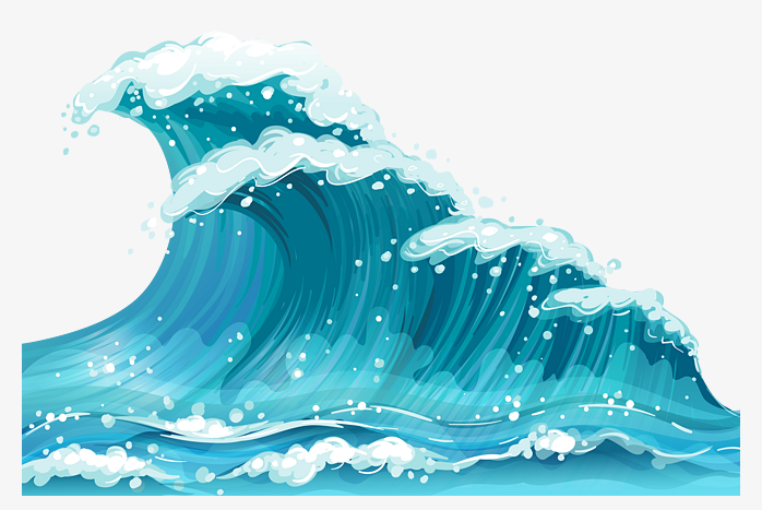 蓝色海浪素材
