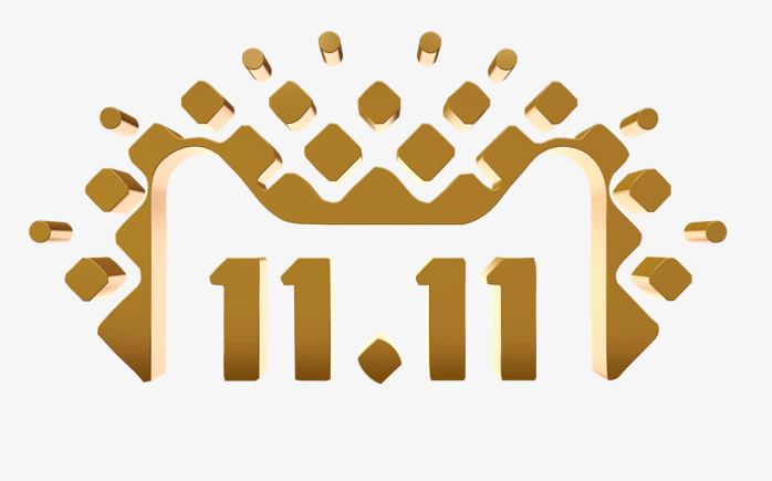 金色双11logo