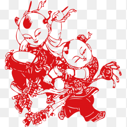 春节窗花剪纸元素