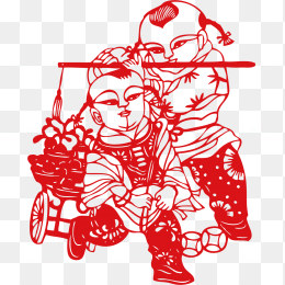 春节窗花剪纸元素