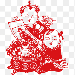 春节窗花剪纸元素