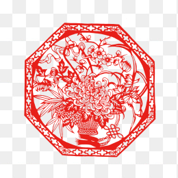 春节窗花剪纸元素