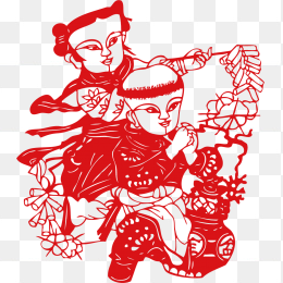 春节窗花剪纸元素