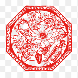 春节窗花剪纸元素