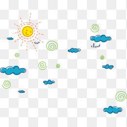 卡通元旦太阳