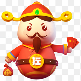 卡通立体财神爷