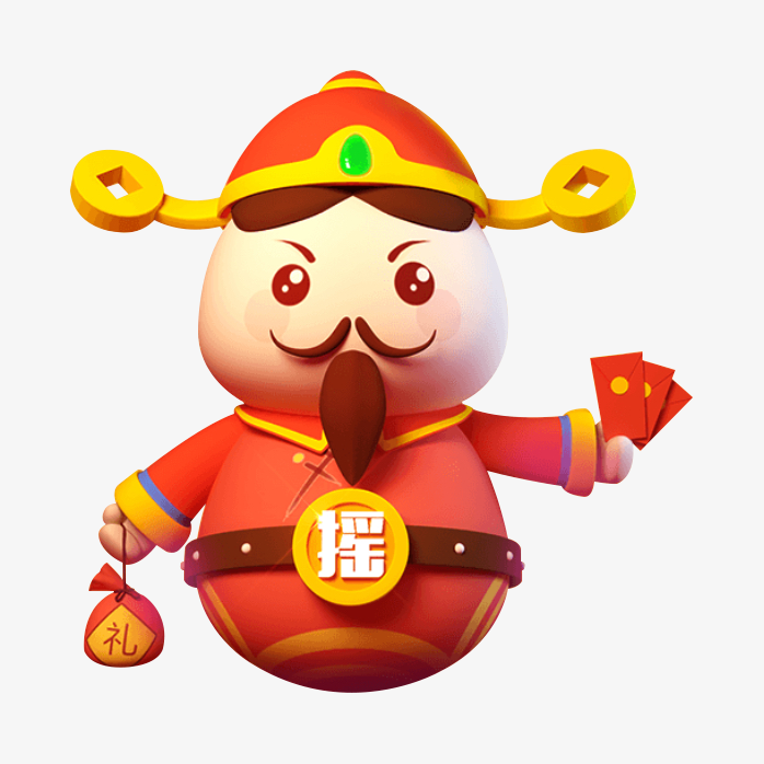 卡通立体财神爷