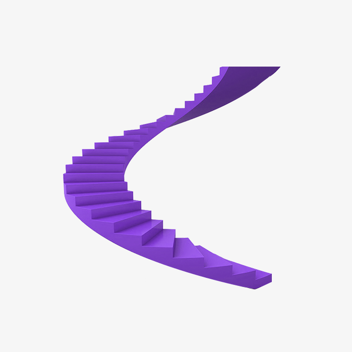 紫色立体楼梯